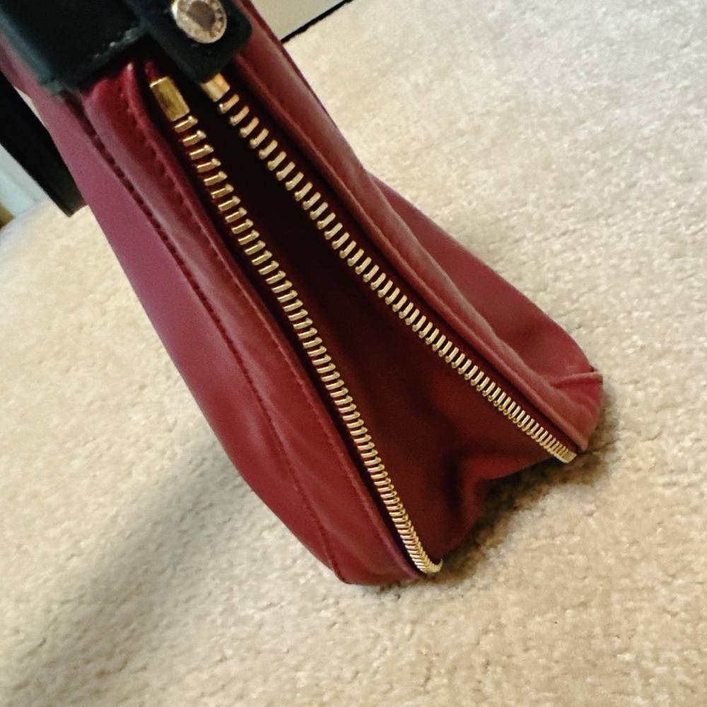 Longchamp Dark Red Leather Briefcase - Picture 7 of 10